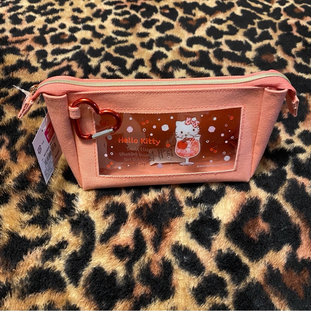 Hello Kitty🥤Fizzy Soda Zip Pouch Makeup Pencil Bag - Picture 2 of 7